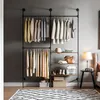 SoBuy Porte-manteau mural, étagère à vêtements tubulaire Voir les images du produit 2