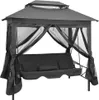 vidaXL Balancelle de jardin avec fonction lit et toit Voir les images du produit 7
