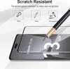 A close-up of a smartphone screen protector being applied to a Xiaomi 13 Lite phone, with marketing text and icons highlighting scratch resistance. Produktbild-Vorschau