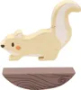A wooden squirrel toy on a wooden base. Produktbild-Vorschau