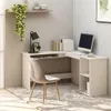 vidaXL Bureau d'angle en L blanc 120x140x75 cm Bois Voir les images du produit 1