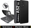 Für Samsung Galaxy A52 5G Silikon Schwarz Schutz Hülle + HD Produktbild-Vorschau 1