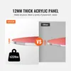 Comparison of VEVOR's 12mm thick acrylic panel with a competitor's 10mm thick acrylic panel, highlighting the thickness difference and weight capacity. Anteprima dell’immagine prodotto