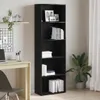 Möbel Bücherregal Schwarz Eichen-Optik 60x30x189 cm Produktbild-Vorschau 1