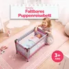 Puppenreisebett mit Tasche und Bettwäsche – faltbares Produktbild-Vorschau 3