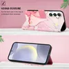 Galaxy S25 Hülle, Marmor Motiv Kunstleder Tasche Produktbild-Vorschau 3