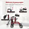 COSTWAY 2 in 1 sedia a rotelle e rollator pieghevole e Anteprima dell’immagine prodotto 4