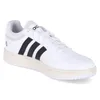 A white Adidas sneaker with black stripes and a cream sole is shown against a white background. Anteprima dell’immagine prodotto