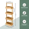bremermann Bambus Standregal, Badregal mit 4 Ablagen, ca. Produktbild-Vorschau 7