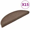 vidaXL Stufenmatten 15 Stk. 56x17x3 cm Kaffeebraun Halbrund Produktbild-Vorschau 1