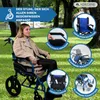Rollstuhl faltbar Zwei Bremssysteme Sitz 46 cm Klappbare Produktbild-Vorschau 3