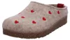 Haflinger Damen Pantoffel Schurwolle Herz Stickerei Grizzly Produktbild-Vorschau 5
