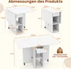 COSTWAY Składany stół do jadalni z 2 kółkami, składany stół Podgląd zdjęcia produktu 6