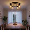 5-lichts plafondlamp Lumina zwart met amber glas Productafbeelding-voorbeeld 5