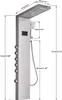 A diagram of a shower panel with dimensions indicated. Náhled obrázku produktu