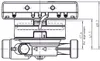 Technical drawing of a water meter. Náhled obrázku produktu