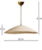 Opviq, Elegante Pendelleuchte aus Metall, Gold und Creme, Produktbild-Vorschau 6