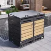 Afvalcontainerbox - 131 x 79 x 116 cm, zwart, staal, Productafbeelding-voorbeeld 1