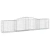 vidaXL Gabionen mit Hochbogen 2 Stk. 400x50x80/100cm Produktbild-Vorschau 3