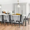 lot de 4 chaises de salle à manger empilables métal design Voir les images du produit 2