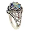 Kreativer Vintage-Ring in Regenbogenfarben mit Zirkon, Produktbild-Vorschau 6