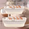 Gärkorb Set 4-teilig Brotköb aus Rattan Handgefertigte Produktbild-Vorschau 7