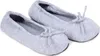 Weiche Damen Ballerina Hausschuhe mit Schleife grau 40-41 Produktbild-Vorschau 1