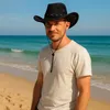Kapelusz kowbojski country western welurowy uni  czarny 58 Podgląd zdjęcia produktu 4