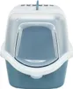 TRIXIE Katzentoilette Vico Open Top, mit Haube - blau/weiß Produktbild-Vorschau 2