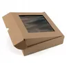 25x25x5 cm Box mit Fenster quadratisch Eco braun - 5er Set Produktbild-Vorschau 3