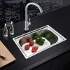Edelstahl Küchenspüle Spülbecken Einbauspüle 50×40×20cm Produktbild-Vorschau 3