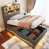 STILVORA 90x200 Polsterbett mit Nachttisch und USB Produktbild-Vorschau 3