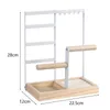 Multi-Tier-Schmuck Organizer Ständer mit Holzschalen Produktbild-Vorschau 2