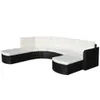 vidaXL 4-tlg. Garten-Lounge-Set mit Auflagen Poly Rattan Produktbild-Vorschau 6
