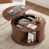 FABATO Runder Couchtisch mit Liftfunktion, geriffelter Produktbild-Vorschau 9