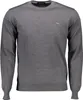 Grauer Herrenpullover mit Rundhalsausschnitt und Logo, Produktbild-Vorschau 1