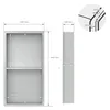 LuxeBath Nicchia doppia da parete in acciaio inox, 30x60x10 Anteprima dell’immagine prodotto 6