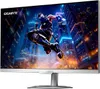 A gaming monitor displaying a dynamic image of a character in a futuristic city. Podgląd zdjęcia produktu