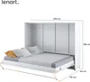 Schrankbett 140 x 200 Horizontal CP-04 Weiß Matt LENART Produktbild-Vorschau 3