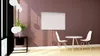 A modern interior scene with a whiteboard mounted on a wall, a small table with two chairs, and a potted plant. Produktbild-Vorschau
