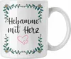 Trendation - Hebamme mit Herz Tasse mit Spruch Geschenk Produktbild-Vorschau 1