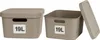 Plastard Boxen 19 L, 2er-Set, stapelbar, BPA-frei, Beige, Produktbild-Vorschau 1
