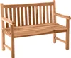 Möbilia Gartenbank 120 cm | 2-Sitzer aus Teak Holz | B 120 Produktbild-Vorschau 1