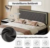 Doppelbett 160x200 cm, LED-Kopfteil, Polsterbett mit 4 Produktbild-Vorschau 8