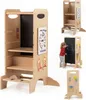 Montessori vzdelávacia veža, nastaviteľná výška, bukové Náhľad obrázku produktu 1