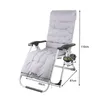 A gray recliner chair with dimensions marked. Produktbild-Vorschau