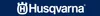 The Husqvarna logo is displayed on a dark blue background. Produktbild-Vorschau