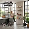 Étagère murale télescopique Bremermann à 4 niveaux, blanche Voir les images du produit 4