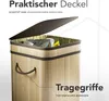 Gelber Sack Ständer aus Bambus I 80L Gelber Sack Behälter Produktbild-Vorschau 3