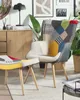 BELIANI Ohrensessel Patchwork/ Bunt Hocker Polsterbezug mit Produktbild-Vorschau 4